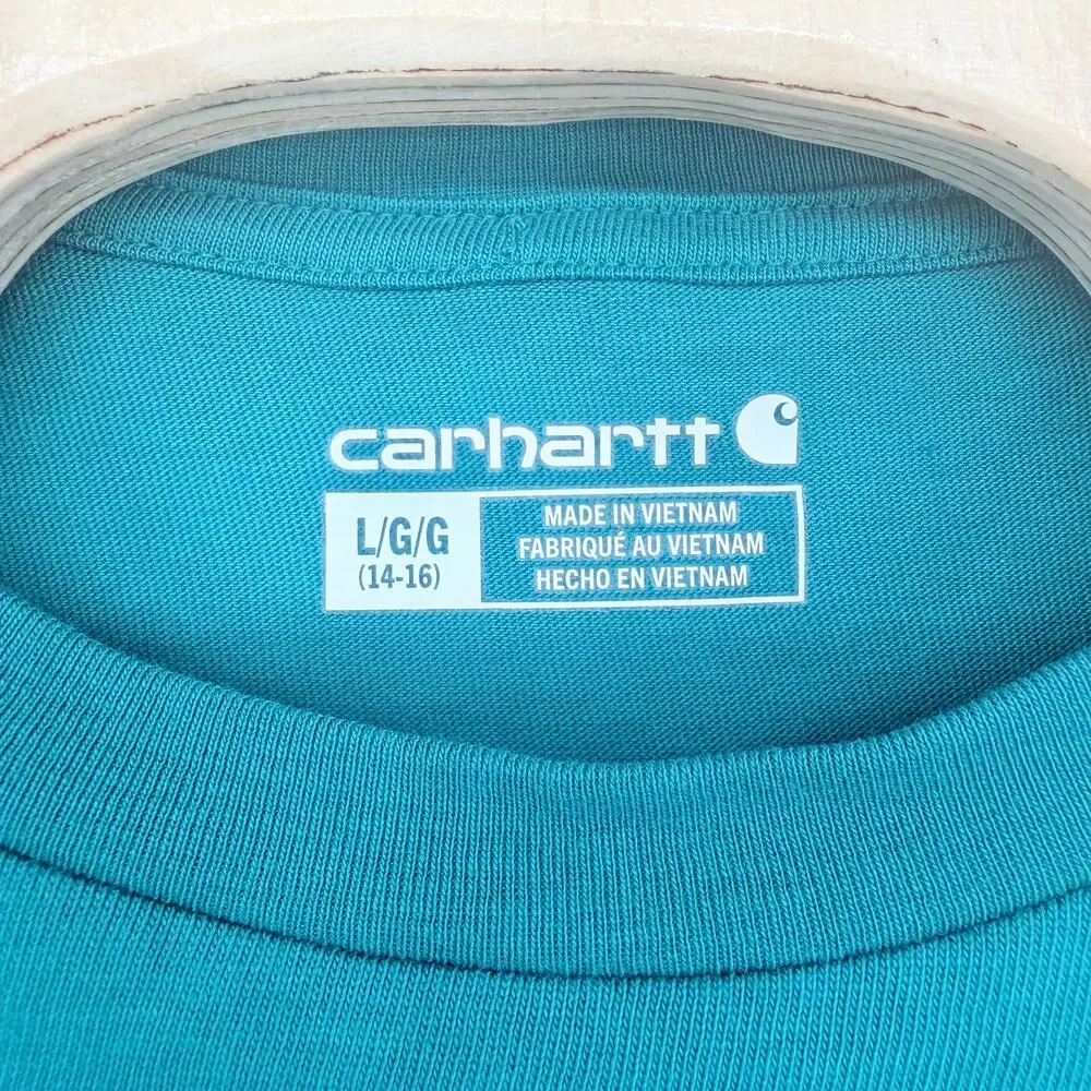 Carhartt Kids Short Sleeve Pocket T-Shirt TK6243-B Large 14/16 NWT‎
